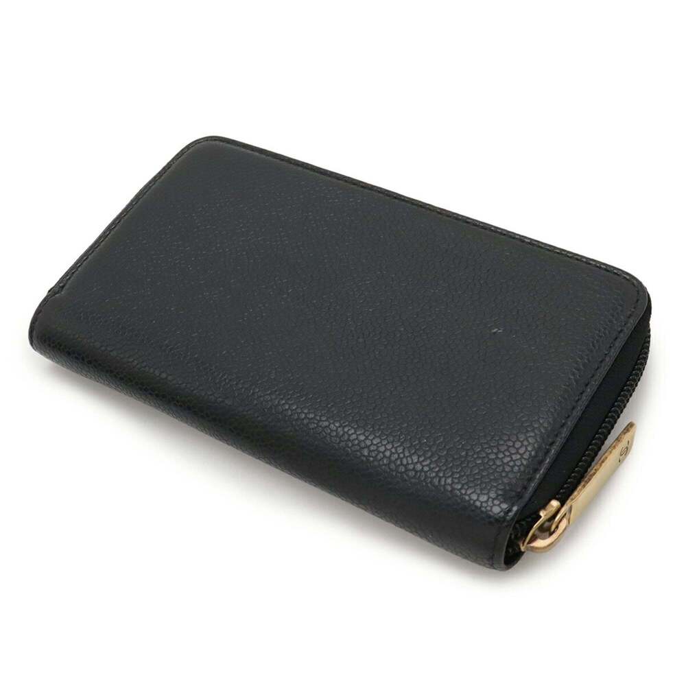 CHANEL Authentic Black Caviar Leather Logo Wallet - Picture 3 of 10